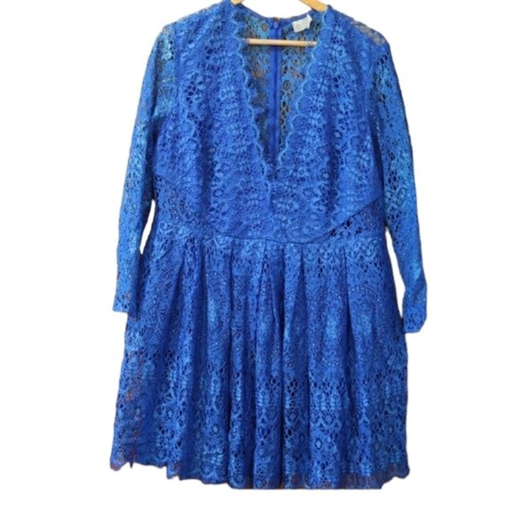 ASOS Blue Lace Baby Doll Dress 14